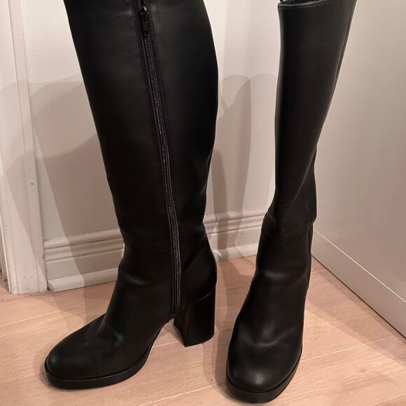 Steve Madden Black Heeled Boots - Picture 4 of 4
